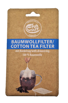 Teenetz / Baumwollfilter mit Kordelzug für losen Tee