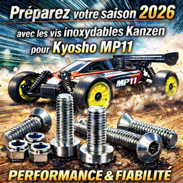 Pack Vis Inoxydable KYOSHO MP11 INFERNO NITRO 1/8 BUGGY 33028B 1/8 BUGGY par KANZEN
