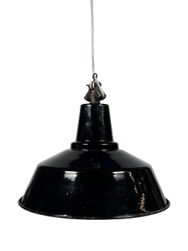 30er 40er Jahre Deckenlampe Industrielampe Emaille Loft Metall Bauhaus Design