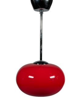 60er 70er Jahre Lampe Leuchte Hängelampe Glas Deckenlampe Space Age Design