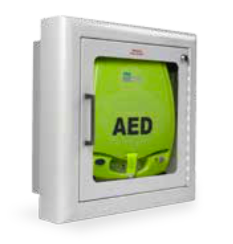 Zoll AED Wandschrank halb eingelassen
