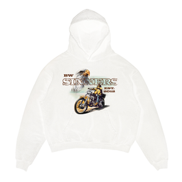 BIKER HOODIE - WHITE