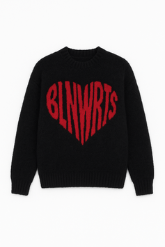 Heart Sweater Black