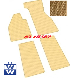 set de 4 tapis de sol en coco beige pour coccinelle