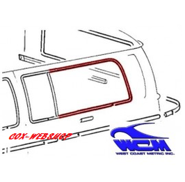 chrome de vitre latérale arrière pour véhicule avec déflecteur 68-> (vendu avec 1 clip)