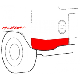 Coin de caisse arrière gauche pour combi de 68->72 (sous le feu)