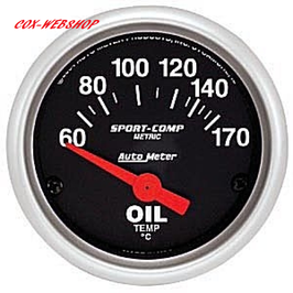 Manomètre de température d'huile diam. 52mm 60-170°F