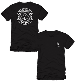 Braille - Never Give Up T-Shirt Black (M Left)
