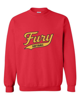 Fury Logo Crewneck Sweatshirt - Red