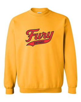 Fury Logo Crewneck Sweatshirt - Gold