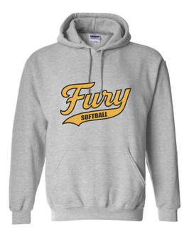Fury Logo Hooded Sweatshirt - Grey