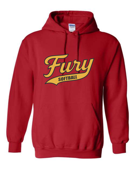 Fury Logo Hooded Sweatshirt - Red
