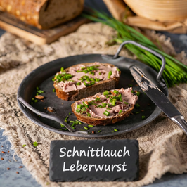 Delikate Schnittlauchleberwurst ( ca. 300g Stück )