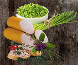 Delikates Schnittlauchleberwurst ( ca. 300g Stück )