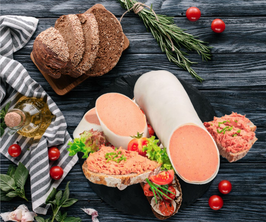 Delikates Tomatenleberwurst ( ca. 300g Stück )
