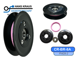 60mm Keramik-Rolle mit Kugellager und Kunststoff-Flansche CR-BR-8A