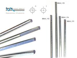 Standard Edelstahl Achsen ohne Gewinde