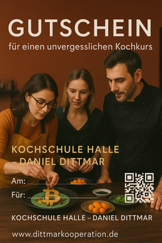 Gutschein für 1 Kochkurs am 24. April 2026 all inclusive