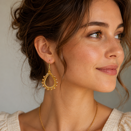Boho Ohrringe Marlot Goldgelb-gold