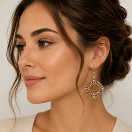 Boho Ohrhänger Klara Nut-Gold