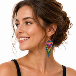 Boho Ohrhänger Madita Indian Spirit Bund-Silber
