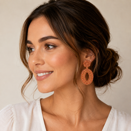 BOHO Ohrstecker Maxima orange-gold