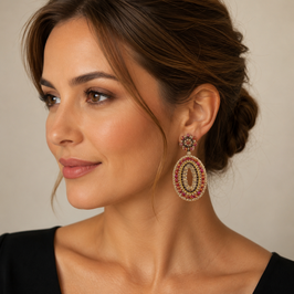 BOHO Ohrstecker Maxima Nut-Mokka-Bordeaux