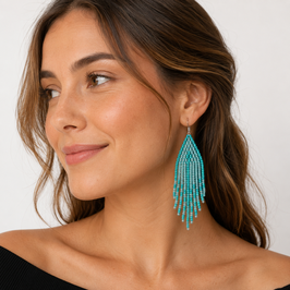 Boho Ohrhänger Madita Indian Spirit Türkis-Silber