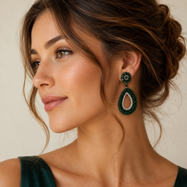 Boho Ohrstecker Kim Tanne-Silber