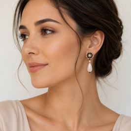 Boho Ohrstecker Kim Nut mit Perle