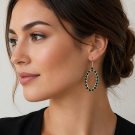 Boho Ohrhänger Momo Tanne-Silber