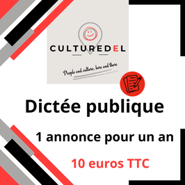 Dictée publique, 1 annonce pour 1 an