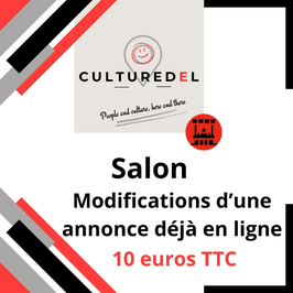Salon, Modification d'une annonce déjà en ligne
