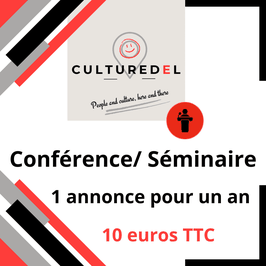 Conférence ou Séminaire, 1 annonce pour 1 an