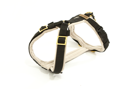 GESCHIRR mit Softshell BEIGE & Gurtband Schwarz