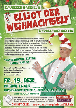 Elliot der Weihnachtself • 19.12.2025 • 16:00 Uhr • Kulturhaus Knittelfeld - Weisser Saal • (Einlass 15:45 Uhr)