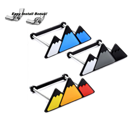Universal Tri-Color Mountain Plastic Emblem - ON SALE