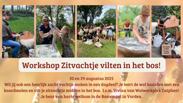 Workshop Zitvachtje vilten in het bos!