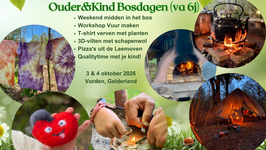 3 & 4 oktober 2026: Ouder & Kind Bosdagen (va 6j)