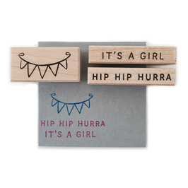 Set Text-Stempel It's a boy oder girl