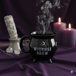 Witches Brew - Kessel-Tasse schwarz Gothic Geschenkidee Wicca Cauldron Tasse