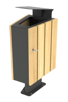 Corbeille VALROS 60L - Robinier