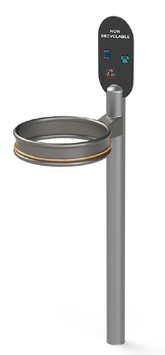 CORBEILLE VIGIPIRATE SUR POTEAU