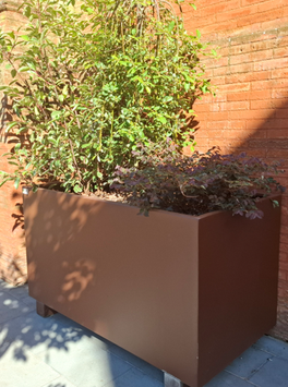 BAC A PALMIER ACIER ASPECT CORTEN