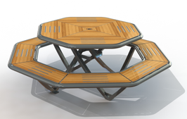 TABLE PIQUE-NIQUE OCTOGONALE HARMONY