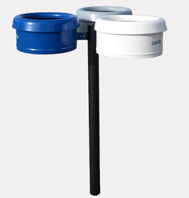 TRI SELECTIF CORBEILLE ACIER 3 FLUX VIGIPIRATE