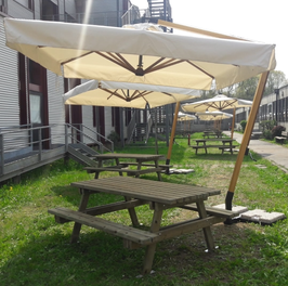 PARASOL 3 x 3 m Écru