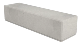 BANQUETTE BÉTON MOS - 4 PLACES