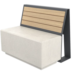 BANC BÉTON STIL Dossier HPL - 2 PLACES