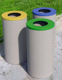 CORBEILLE BÉTON LEWIS 70L TRI-SELECTIF